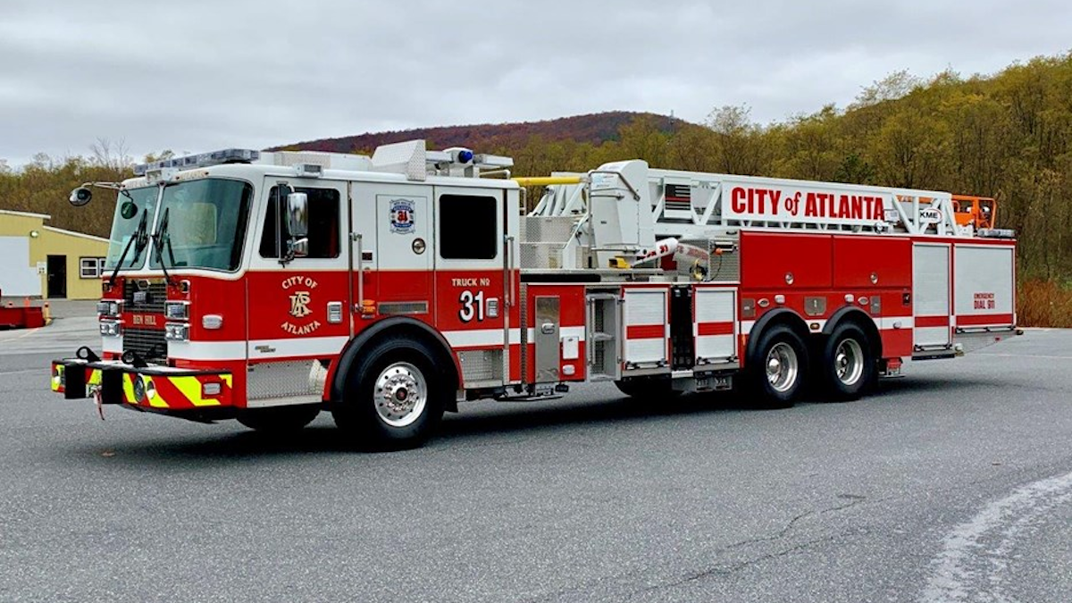 Atlanta GA Fire Rescue Department New Fire Truck Delivery Firehouse