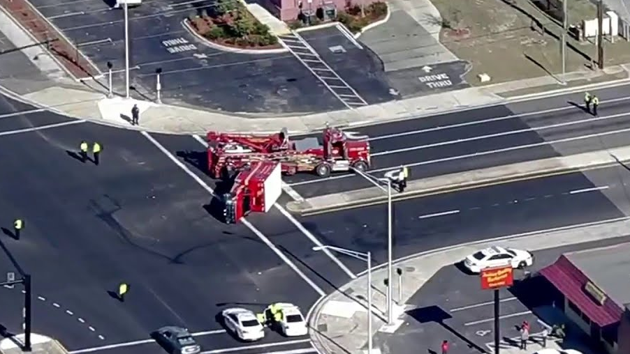 FL Ambulance Flips on Side after Crash with Semi | Firehouse