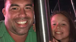 Worcester firefighter Christopher Roy and his daughter, Ava.
