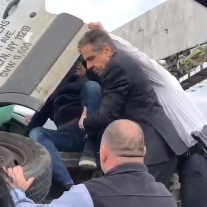 Ny Governor Andrew Cuomo State Police Pull Man From Van Crash Firefighters Fdny Firehouse