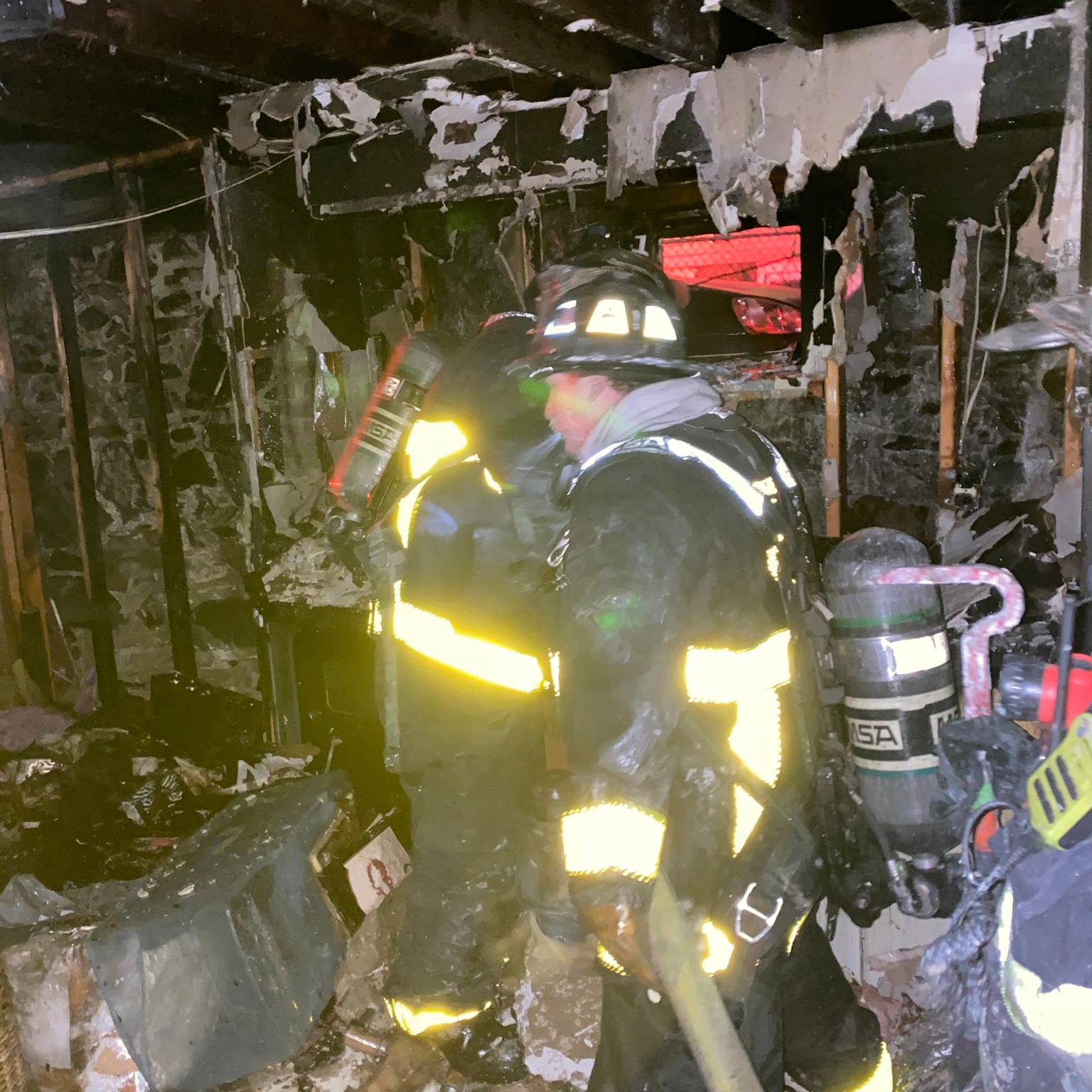 A Boston firefighter was sent to the hospital with minor in