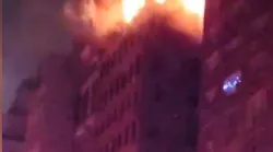 Five FDNY firefighters were injured—one seriously—while battling a two-alarm blaze that broke out on the 14th floor of a Manhattan high-rise early Wednesday.