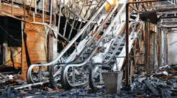 A direct attack to control a fire at a public assembly building often is the best method for saving lives. However, each type of such a building presents its own challenges; for example, evacuation that’s necessitated by a fire in a movie theater (results of which are shown here) could be hampered when customers who are told to leave the theater won’t do so until they receive a refund.
