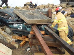 The ability of a rescue company to move an object involves physics, control, mechanical advantage and problem-solving. For example, utilizing rollers under heavy objects limits the friction between surfaces, assists in moving the object and helps in the control of the direction of movement. Use of an incline plane, or ramp, for the object to travel down allows for more controlled movement of the object. The ability of a rescue company to move an object involves physics, control, mechanical advantage and problem-solving. For example, utilizing rollers under heavy objects limits the friction between surfaces, assists in moving the object and helps in the control of the direction of movement. Use of an incline plane, or ramp, for the object to travel down allows for more controlled movement of the object.