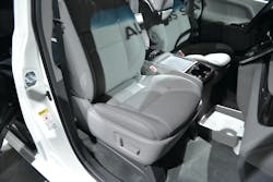 As a responder viewing this passenger front seat, it would be difficult to determine whether a seat-cushion airbag is present. Your safety, and that of the patient, depends on your assessment of the airbag status while you make patient contact.