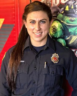 St. Paul firefighter Sarah Reasoner graduated from the fire academy in July and broke the department's 10-year-old physical fitness exam record. St. Paul firefighter Sarah Reasoner graduated from the fire academy in July and broke the department's 10-year-old physical fitness exam record.