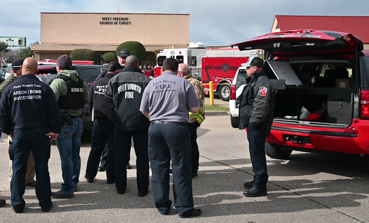 White Settlement Assistant Fire Chief Brandon Logan assumed command at his chief's vehicle early into the incident.