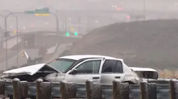 An El Paso, TX, firefighter was injured after being struck in a hit-and-run accident Wednesday while working at the scene of a previous crash.