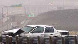 An El Paso, TX, firefighter was injured after being struck in a hit-and-run accident Wednesday while working at the scene of a previous crash. An El Paso, TX, firefighter was injured after being struck in a hit-and-run accident Wednesday while working at the scene of a previous crash.