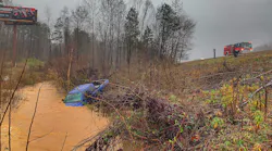 Huntersville, NC, firefighters saved the same pickup truck twice Thursday after fast-moving floodwaters swept the vehicle through a culvert a mile away from the first rescue.