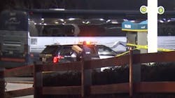 A woman was killed and five other people were wounded after a gunman opened fire on a Greyhound bus headed to the San Francisco Bay area early Monday. A woman was killed and five other people were wounded after a gunman opened fire on a Greyhound bus headed to the San Francisco Bay area early Monday.