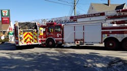 Eight Manchester, NH, firefighters were injured after a collision involving a pickup truck and two fire apparatus that were responding to a call Friday. Eight Manchester, NH, firefighters were injured after a collision involving a pickup truck and two fire apparatus that were responding to a call Friday.