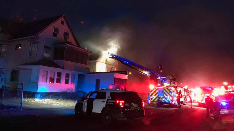A Springfield, MA, firefighter was injured battling a blaze at a vacant house Wednesday.
