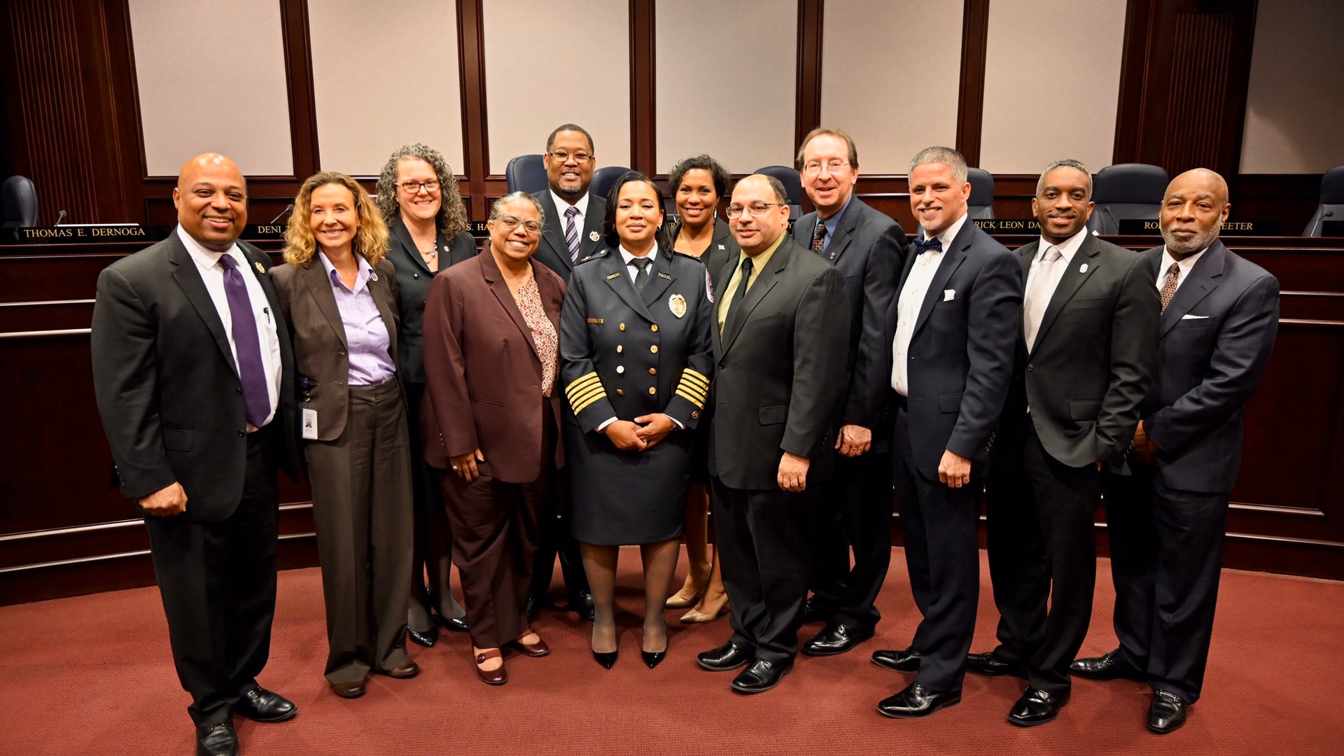 New Prince George's County, MD, Fire Chief Tiffany Green (center).
