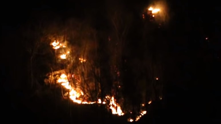 Firefighters have been battling some of the steepest terrain in New Jersey as they battle a forest fire that broke out in Worthington State Forest.
