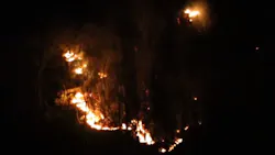 Firefighters have been battling some of the steepest terrain in New Jersey as they battle a forest fire that broke out in Worthington State Forest.
