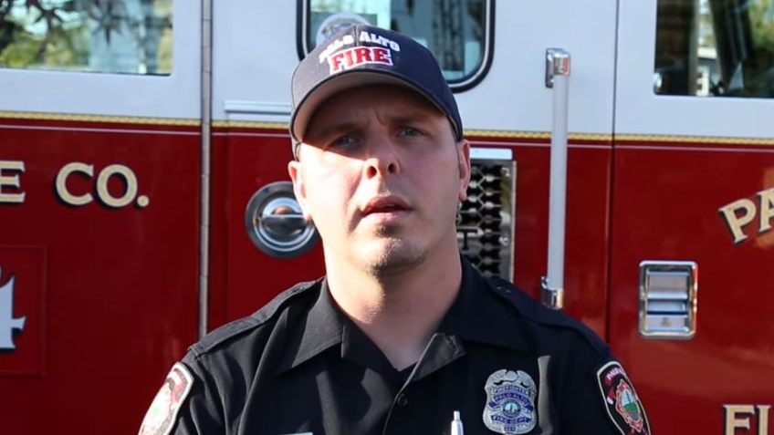 Palo Alto, CA, firefighter and Marine Corps veteran John Preston.