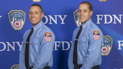 Probationary FDNY EMTs and twin brothers Anthony and Luis Sanchez.