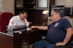 Small towns face the consequences of urbanization, with 53 percent of fire and rescue volunteers older than age 40. Small towns face the consequences of urbanization, with 53 percent of fire and rescue volunteers older than age 40.