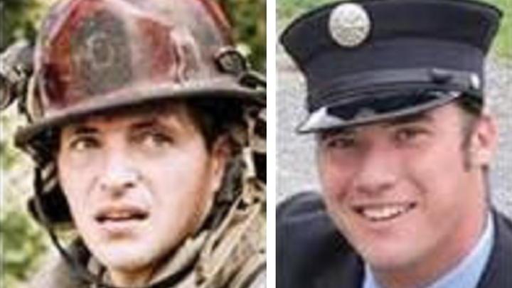 York City, PA, firefighters Ivan Flanscha (left) and Zachary Anthony died in a building collapse March 22, 2018.