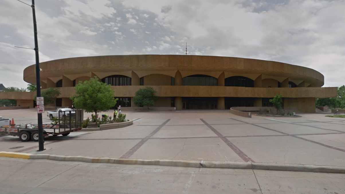 Century II, a convention and events center in Wichita, KS, has been turned into a drive-through decontamination area for emergency vehicles as part of the battle against the coronavirus pandemic.