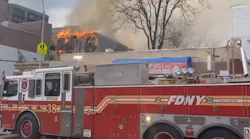 More than 100 FDNY firefighters battled a blaze that broke out an abandoned building in the Bronx on Monday morning.