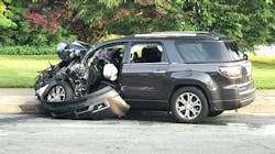 This SUV and two others were involved in a June 2018 crash with a Harrisburg fire truck that is the subject of a newly-filed lawsuit. This SUV and two others were involved in a June 2018 crash with a Harrisburg fire truck that is the subject of a newly-filed lawsuit.