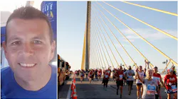 Justin Doyle, 48, collapsed and later died while running in the Skyway 10K race March 1.