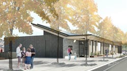 In Mosier, OR, a solar array will provide electricity to the fire station portion of a mixed-use facility during the day and send any surplus to the electric grid.