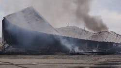 Flames destroyed vehicles and equipment after Webbers Falls, OK, Fire Department's station caught fire Wednesday afternoon. Flames destroyed vehicles and equipment after Webbers Falls, OK, Fire Department's station caught fire Wednesday afternoon.