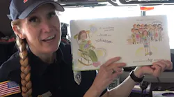 A Windsor Severance, CO, firefighter reads the book 'If I Could Keep You Little” as part of a series of online story time videos the department is creating for local children during the pandemic.