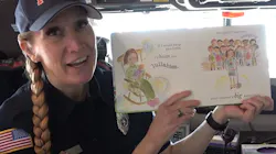 A Windsor Severance, CO, firefighter reads the book 'If I Could Keep You Little” as part of a series of online story time videos the department is creating for local children during the pandemic.