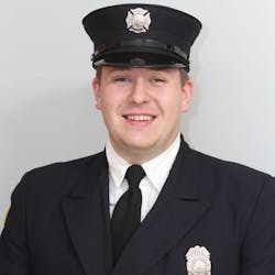 Forsyth Township, MI, firefighter Ben Lauren. Forsyth Township, MI, firefighter Ben Lauren.