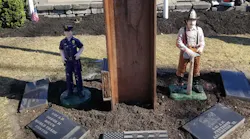 A new security system has been set up to watch over the 9/11 Memorial in Plymouth, MA, which was vandalized in February.