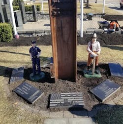 A new security system has been set up to watch over the 9/11 Memorial in Plymouth, MA, which was vandalized in February. A new security system has been set up to watch over the 9/11 Memorial in Plymouth, MA, which was vandalized in February.