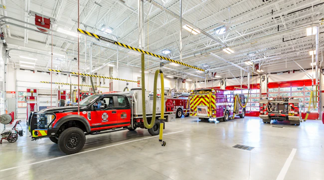 The Cortez, CO, Fire Department utilizes a vehicle exhaust (VEX) removal system.