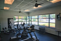 Fitness rooms should have dedicated HVAC systems with heat recovery as well as adequate fresh-air supply and exhaust to control odor and to maintain a healthy, comfortable environment. Fitness rooms should have dedicated HVAC systems with heat recovery as well as adequate fresh-air supply and exhaust to control odor and to maintain a healthy, comfortable environment.