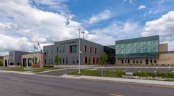 The Fridley, MN, Civic Campus, which was completed in late 2018 and cost $44.5 million to construct, combines a volunteer fire station, a police station, city administration, the city manager’s office and several other community departments. The Fridley, MN, Civic Campus, which was completed in late 2018 and cost $44.5 million to construct, combines a volunteer fire station, a police station, city administration, the city manager’s office and several other community departments.