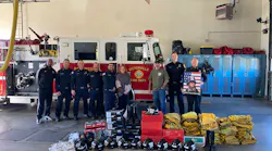 Joe and Anna Woyjeck stopped to make a $10,000 donation to the Victorville, CA, Fire Department as they begin an explorer post.