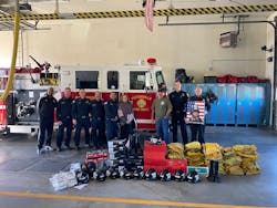 Joe and Anna Woyjeck stopped to make a $10,000 donation to the Victorville, CA, Fire Department as they begin an explorer post. Joe and Anna Woyjeck stopped to make a $10,000 donation to the Victorville, CA, Fire Department as they begin an explorer post.