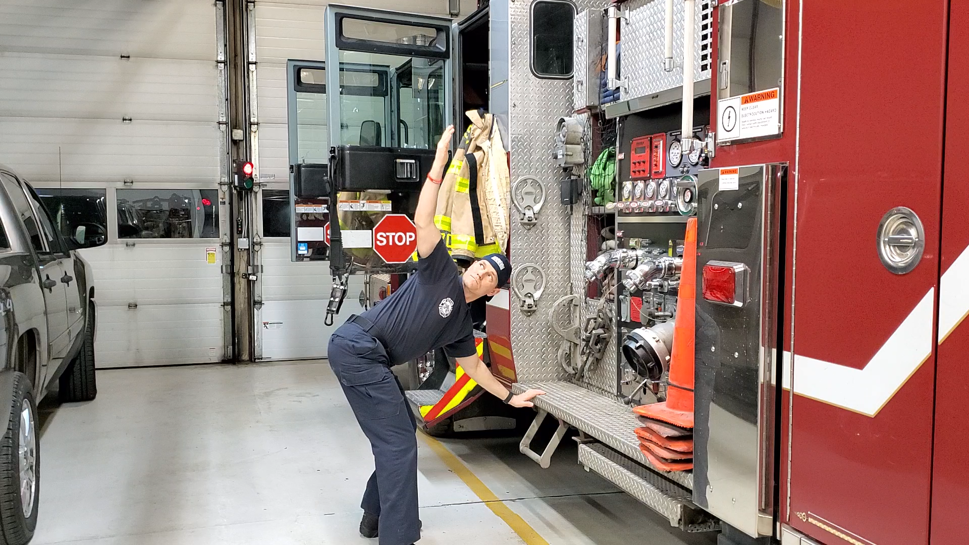 Dynamic stretches prepare your body for the quick, random movements that are required on the fire/rescue ground.