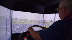 Emergency vehicle simulators can be set to challenge the driver trainee with adverse weather conditions, intersections and speeding automobiles.