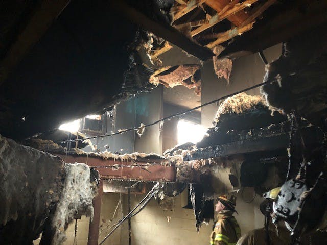 A blaze in which most of the fire was inside of joint spaces&mdash;and evidence that the house had a basement was concealed by debris&mdash;set the stage for a mayday when the floor just inside of the front door gave way.