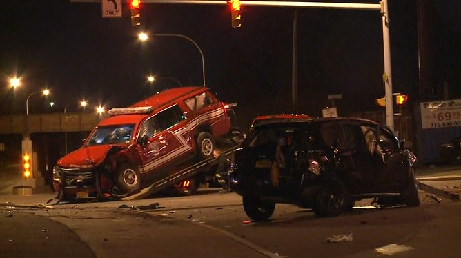 A Buffalo, NY, EMS worker and a woman were injured late Saturday when a rescue apparatus on the way to a fire collided with another vehicle.