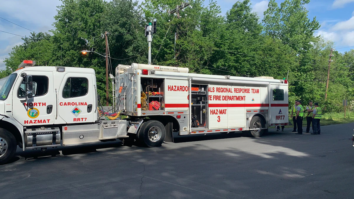 NC Hazmat Crews Clean Up Chemical Spill from Leaking Rail