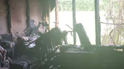 Volunteer firefighter Joe Lott was helping with cleanup efforts after tornadoes struck Barnwell County, GA, when his house caught fire April 13.