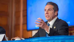 New York Gov. Andrew Cuomo speaks to the media during his daily COVID-19 press briefing on April 24, 2020.