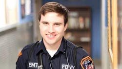 FDNY rookie EMT John Mondello. FDNY rookie EMT John Mondello.