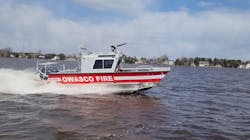 Lake Assault Boats has delivered this 26-foot fire and rescue craft to the Owasco Fire Department in Auburn, NY to serve on Owasco Lake, one of upstate NY’s Finger Lakes. Lake Assault Boats has delivered this 26-foot fire and rescue craft to the Owasco Fire Department in Auburn, NY to serve on Owasco Lake, one of upstate NY’s Finger Lakes.