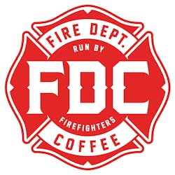 The new logo for Rockford, IL-based Fire Department Coffee.